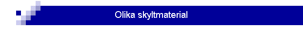 Olika skyltmaterial